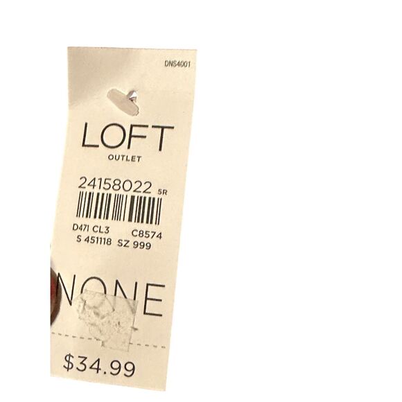 NEW WITH TAGS Loft Red Blue cream Infinity Scarf Lightweight - Picture 4 of 4